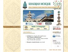 Tablet Screenshot of khadijahmosque.org